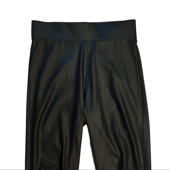 ZARA Black "Leather-Look" Leggings M - Picture 2 of 6